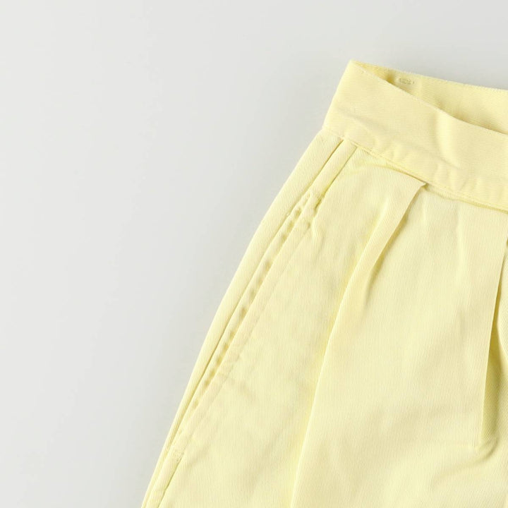 90'S Polo by Ralph Lauren Two-pleat Chino Shorts, Made in USA, Men's, W30, Vintage cotton yellow type Vintage Second Hand