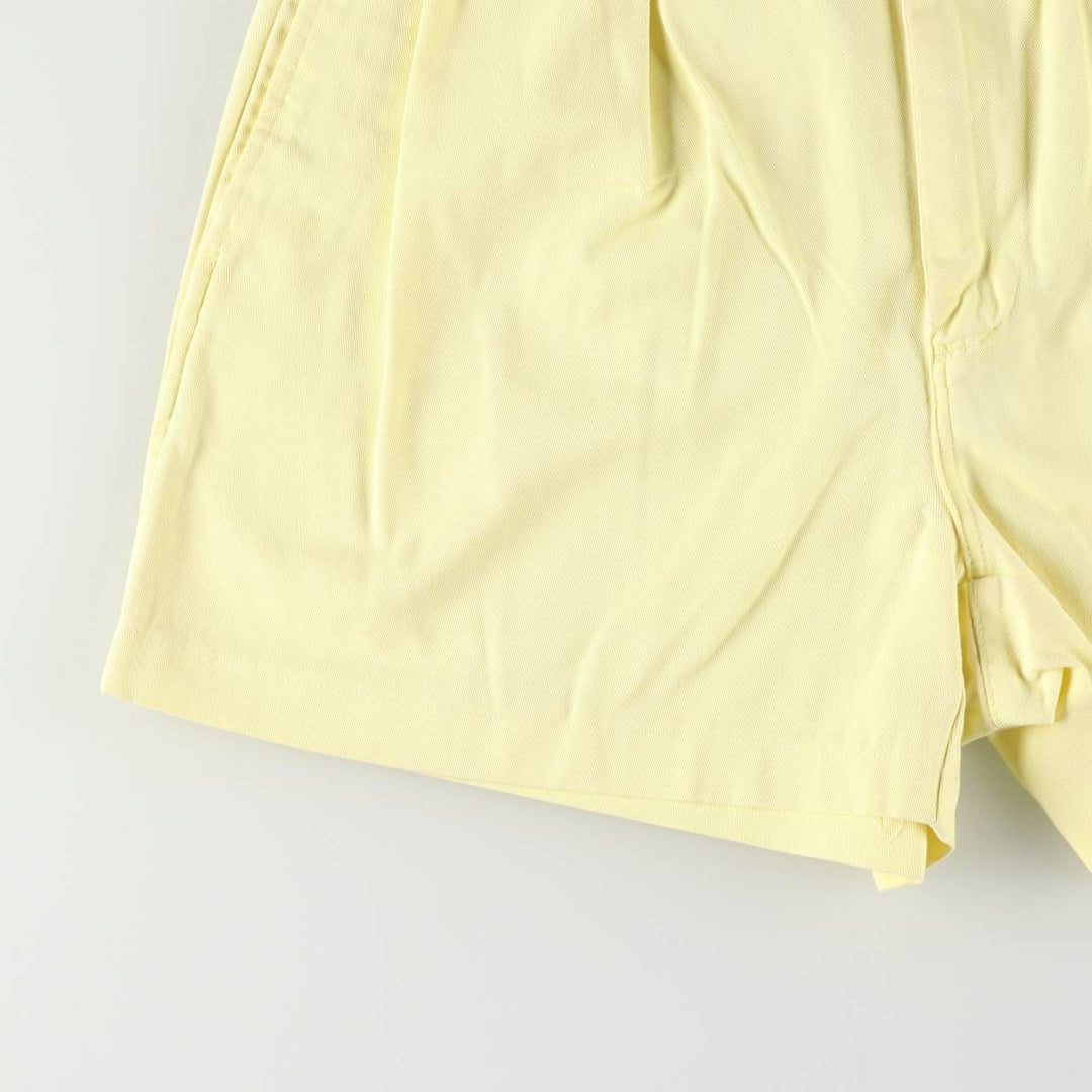 90'S Polo by Ralph Lauren Two-pleat Chino Shorts, Made in USA, Men's, W30, Vintage cotton yellow type Vintage Second Hand
