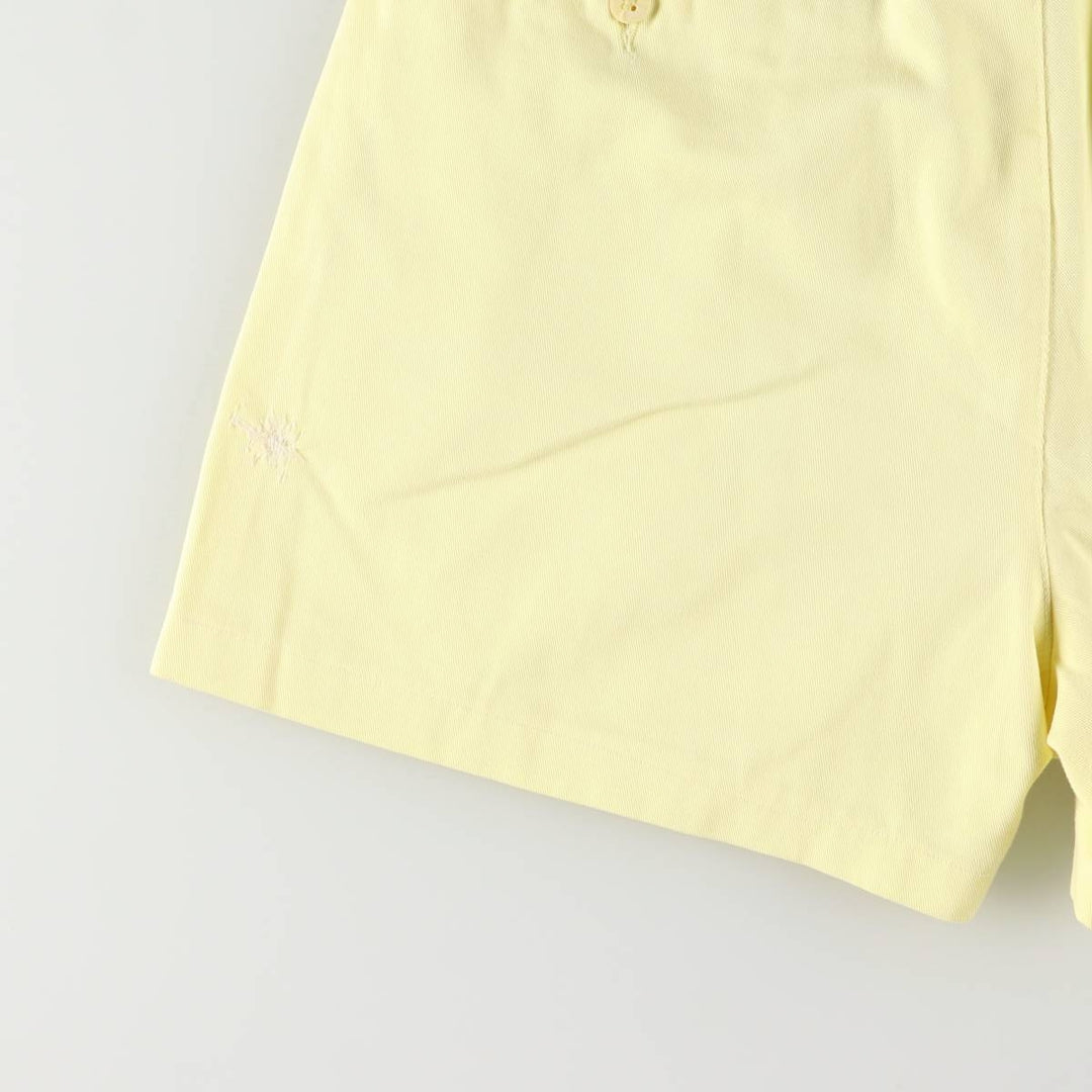 90'S Polo by Ralph Lauren Two-pleat Chino Shorts, Made in USA, Men's, W30, Vintage cotton yellow type Vintage Second Hand