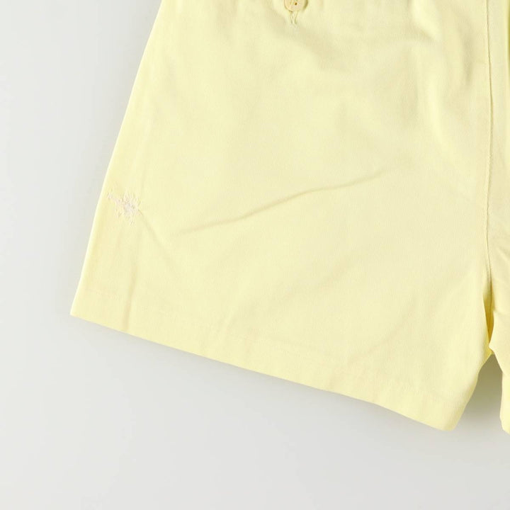 90'S Polo by Ralph Lauren Two-pleat Chino Shorts, Made in USA, Men's, W30, Vintage cotton yellow type Vintage Second Hand