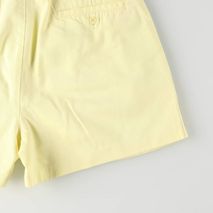 90'S Polo by Ralph Lauren Two-pleat Chino Shorts, Made in USA, Men's, W30, Vintage cotton yellow type Vintage Second Hand