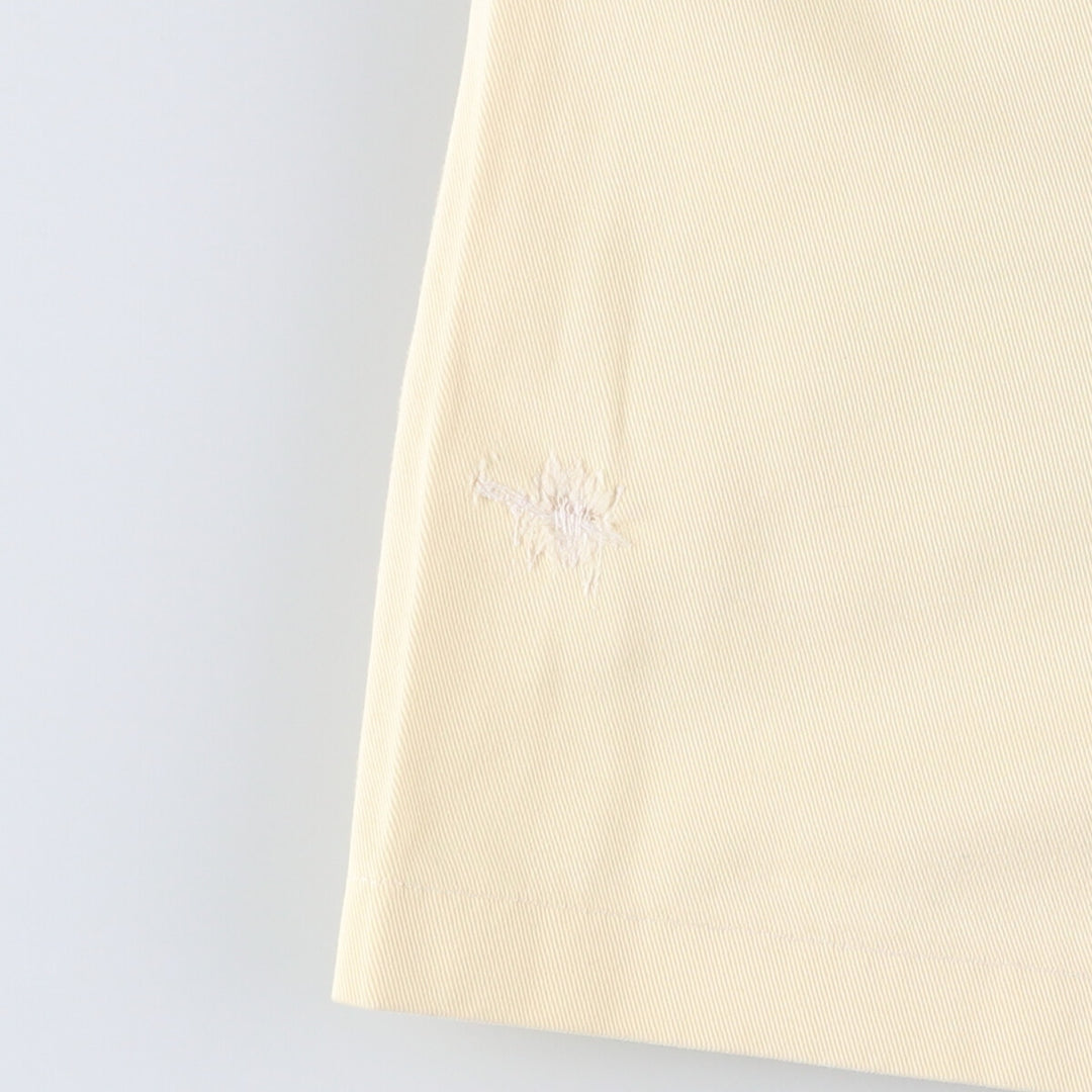 90'S Polo by Ralph Lauren Two-pleat Chino Shorts, Made in USA, Men's, W30, Vintage cotton yellow type Vintage Second Hand