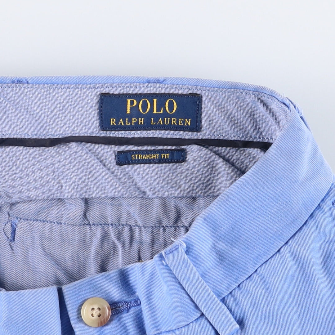 Ralph Lauren POLO RALPH LAUREN STRAIGHT FIT Chino Shorts Shorts Women's L (w28) cotton Blue type light blue Vintage Second Hand