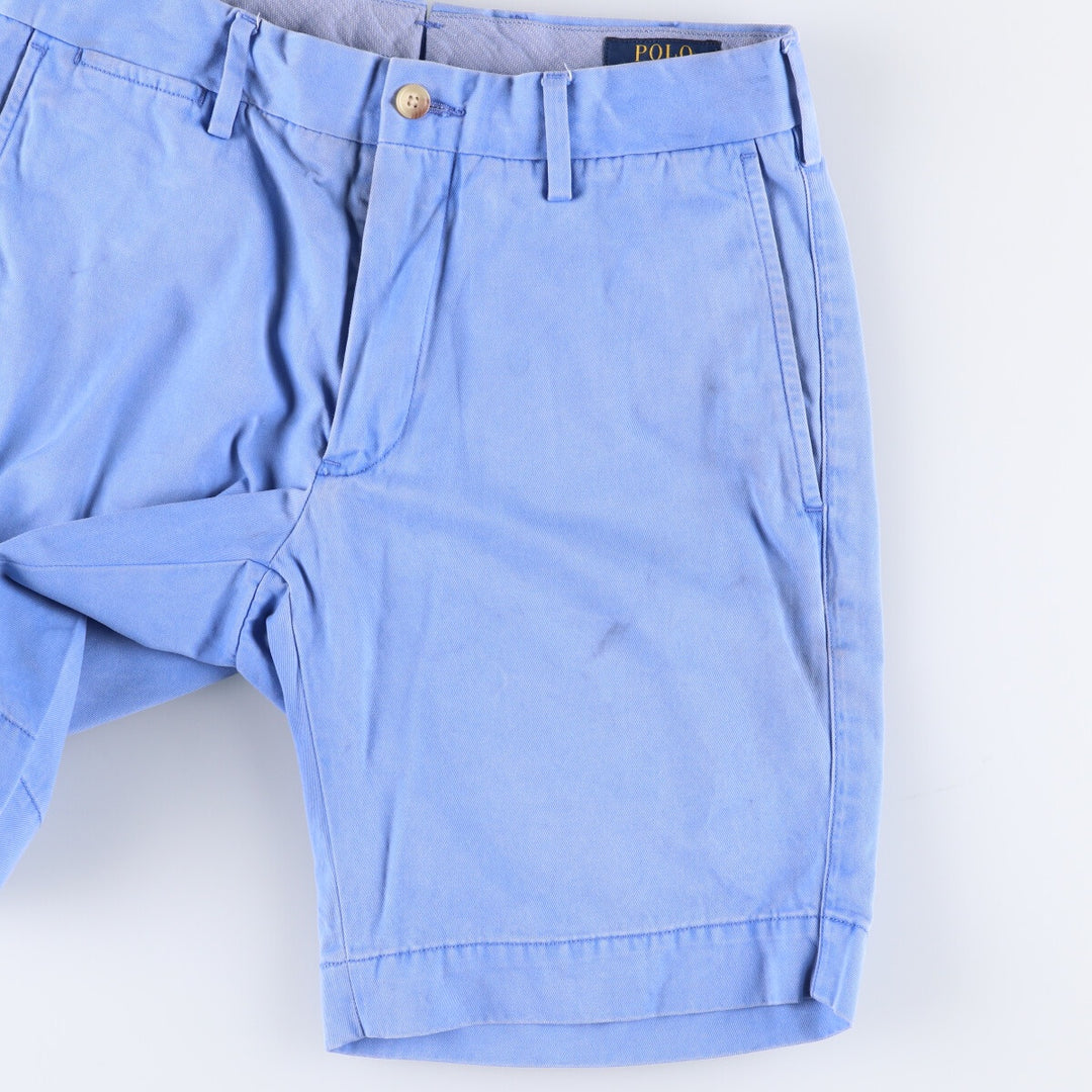 Ralph Lauren POLO RALPH LAUREN STRAIGHT FIT Chino Shorts Shorts Women's L (w28) cotton Blue type light blue Vintage Second Hand