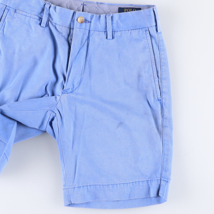 Ralph Lauren POLO RALPH LAUREN STRAIGHT FIT Chino Shorts Shorts Women's L (w28) cotton Blue type light blue Vintage Second Hand