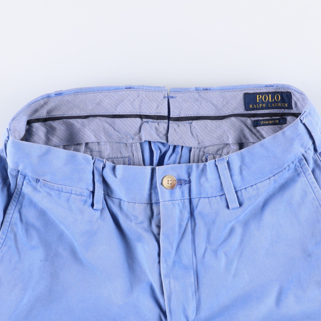 Ralph Lauren POLO RALPH LAUREN STRAIGHT FIT Chino Shorts Shorts Women's L (w28) cotton Blue type light blue Vintage Second Hand