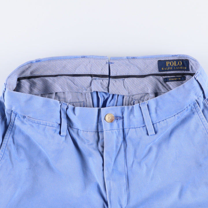 Ralph Lauren POLO RALPH LAUREN STRAIGHT FIT Chino Shorts Shorts Women's L (w28) cotton Blue type light blue Vintage Second Hand