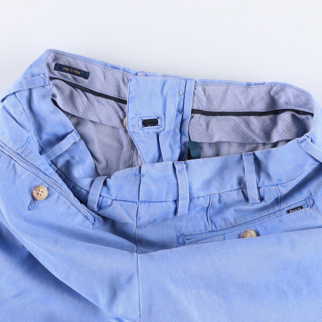 Ralph Lauren POLO RALPH LAUREN STRAIGHT FIT Chino Shorts Shorts Women's L (w28) cotton Blue type light blue Vintage Second Hand