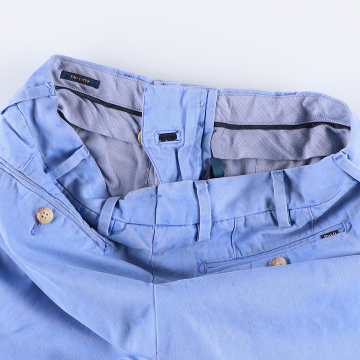 Ralph Lauren POLO RALPH LAUREN STRAIGHT FIT Chino Shorts Shorts Women's L (w28) cotton Blue type light blue Vintage Second Hand
