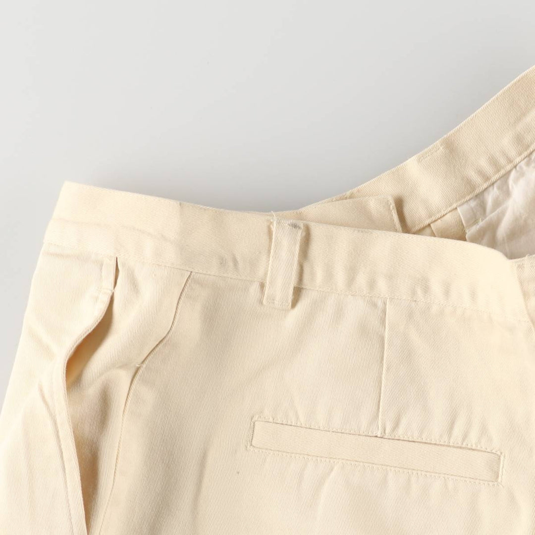 Ralph Lauren LAUREN Lauren One-tuck Chino Shorts Shorts Women's L (w30) equivalent cotton unbleached Vintage Second Hand