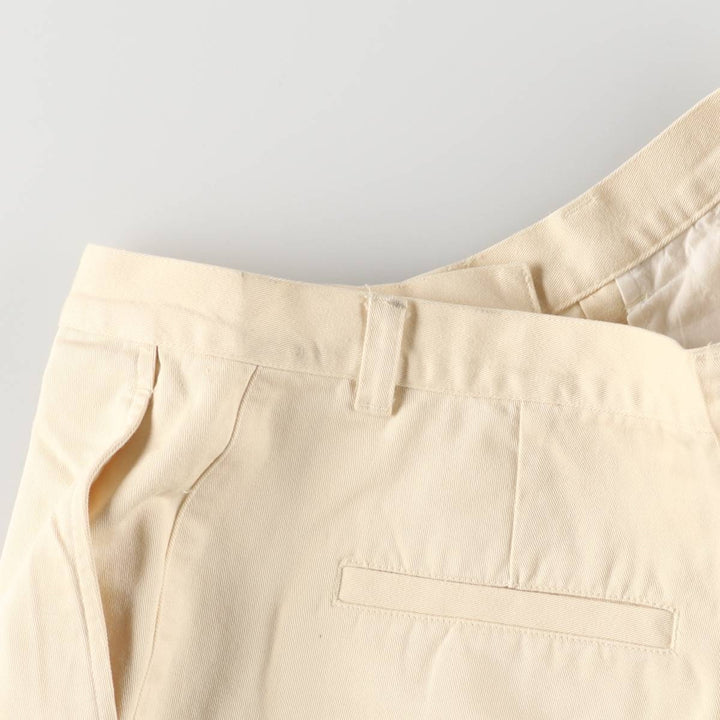 Ralph Lauren LAUREN Lauren One-tuck Chino Shorts Shorts Women's L (w30) equivalent cotton unbleached Vintage Second Hand