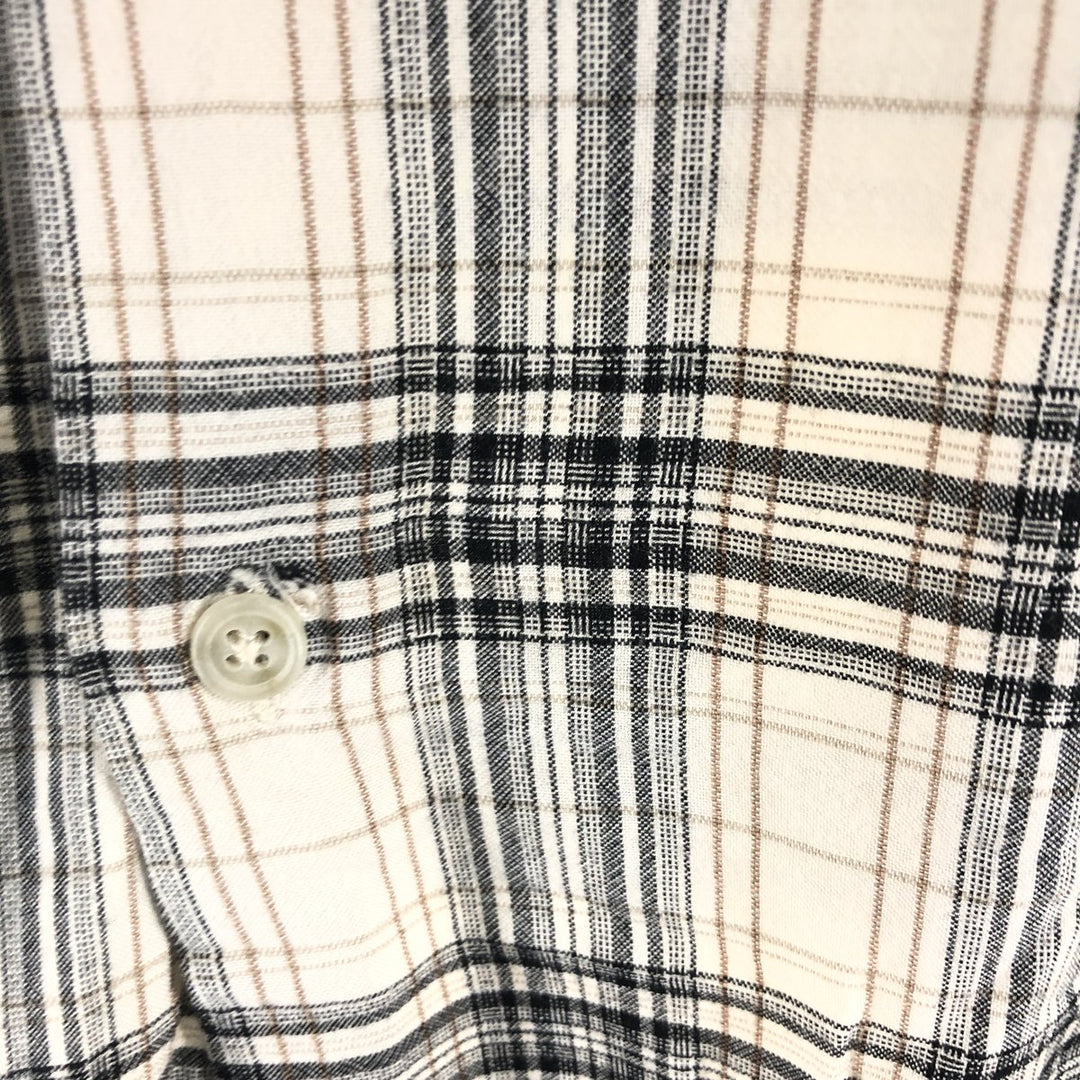Liz Claiborne claiborne Check Pattern Short Sleeve Rayon Shirt Men's XL Rayon black type Vintage Second Hand