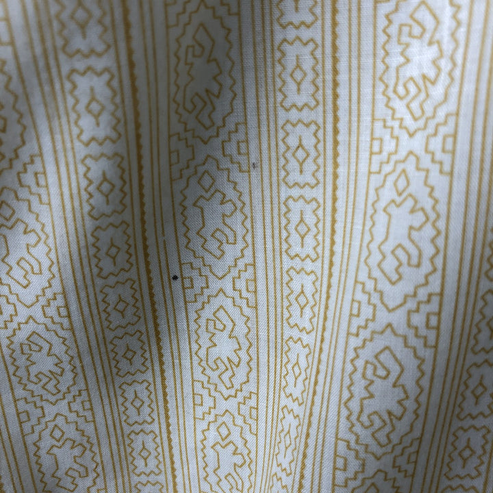Arrow All-over Print Short Sleeve Polyester Shirt, Men's M Size polyester yellow type Vintage Second Hand