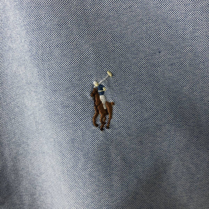 Ralph Lauren Classic Fit short sleeve button down shirt, men's size XXL cotton navy blue type Vintage Second Hand