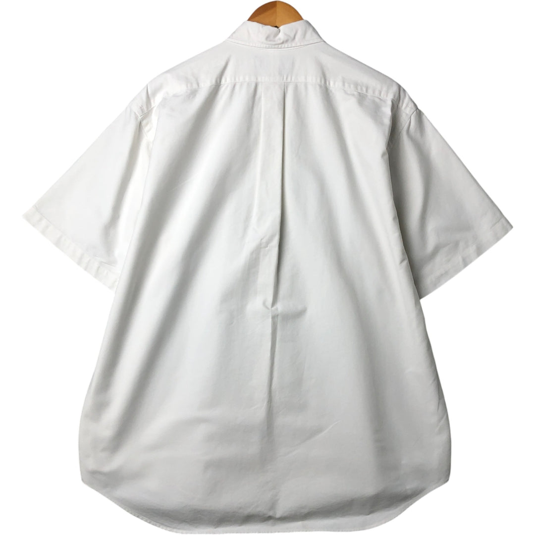 Ralph Lauren BLAKE short sleeve button down shirt, men's size L cotton white type Vintage Second Hand