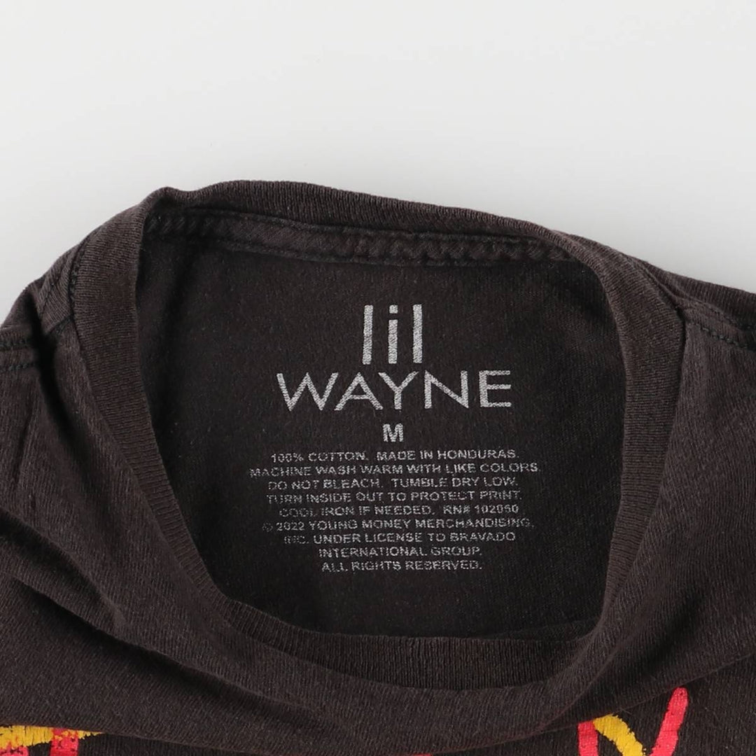 LIL WAYNE Rap T-shirt, Men's M size cotton black type Vintage Second Hand