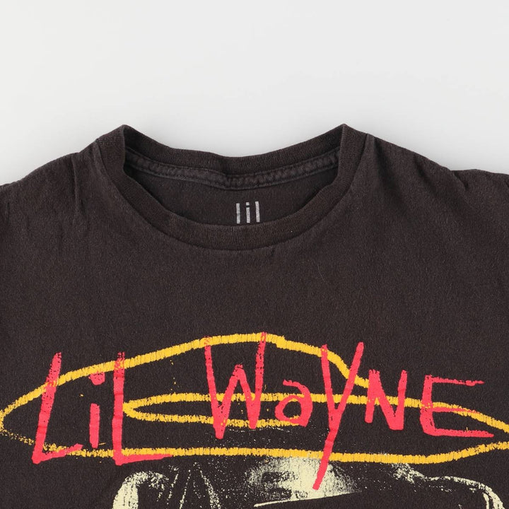 LIL WAYNE Rap T-shirt, Men's M size cotton black type Vintage Second Hand