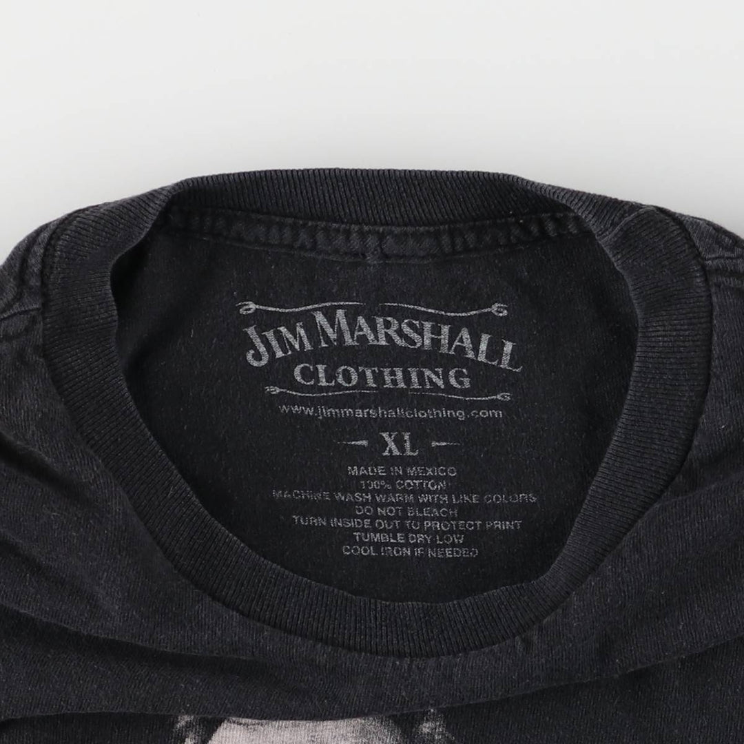JIM MARSHALL CLOTHING JOHNNY CASH Johnny Cash Band T-shirt Band T Men's XL size cotton black type Vintage Second Hand