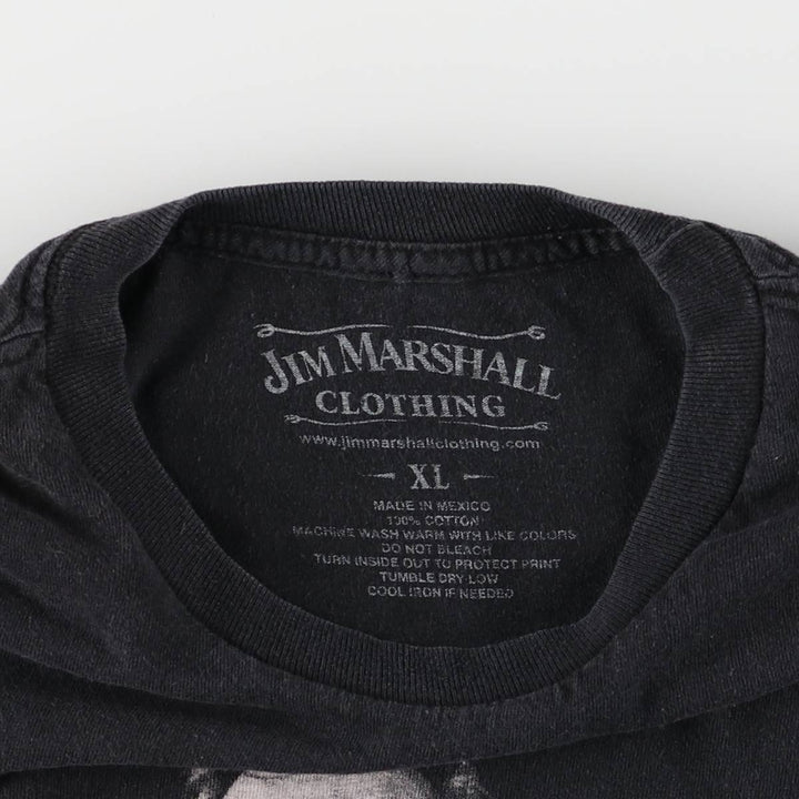 JIM MARSHALL CLOTHING JOHNNY CASH Johnny Cash Band T-shirt Band T Men's XL size cotton black type Vintage Second Hand