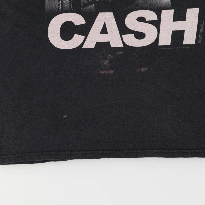 JIM MARSHALL CLOTHING JOHNNY CASH Johnny Cash Band T-shirt Band T Men's XL size cotton black type Vintage Second Hand