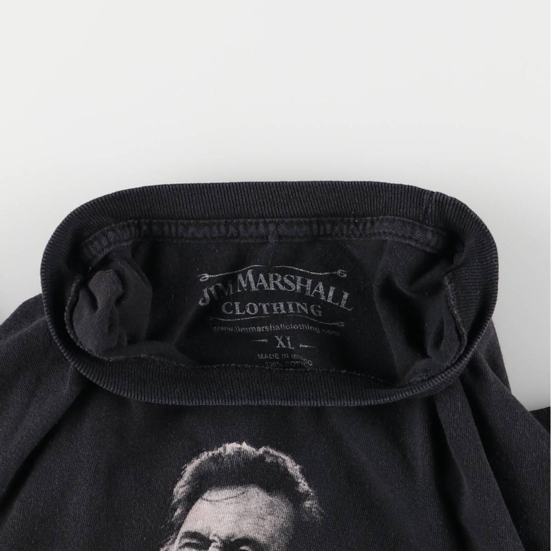 JIM MARSHALL CLOTHING JOHNNY CASH Johnny Cash Band T-shirt Band T Men's XL size cotton black type Vintage Second Hand
