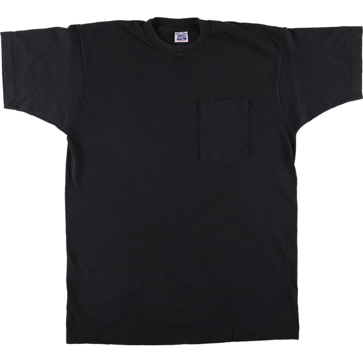 90'S BVD Plain Pocket T-Shirt Made in USA Men's XL Vintage cotton black type Vintage Second Hand