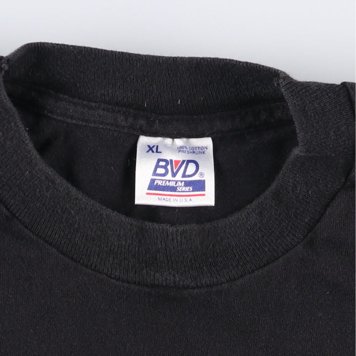 90'S BVD Plain Pocket T-Shirt Made in USA Men's XL Vintage cotton black type Vintage Second Hand