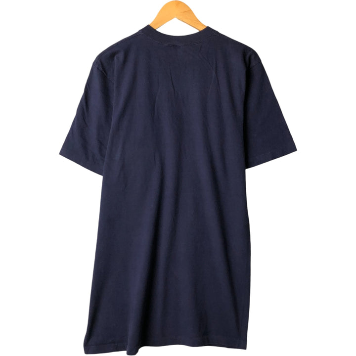 Vintage 1970'S JCPenney Mountain Wear plain pocket T-shirt, size M, men's cotton navy blue type Vintage Second Hand