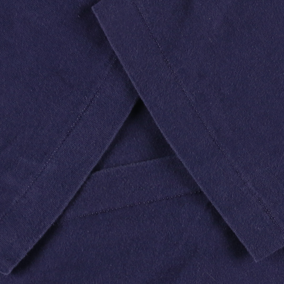 Vintage 1970'S JCPenney Mountain Wear plain pocket T-shirt, size M, men's cotton navy blue type Vintage Second Hand