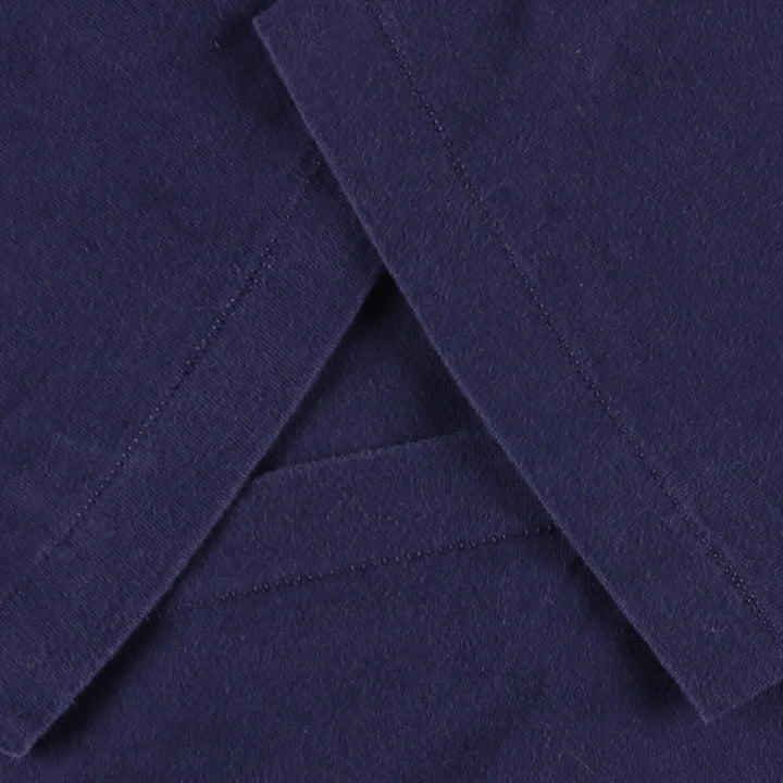 Vintage 1970'S JCPenney Mountain Wear plain pocket T-shirt, size M, men's cotton navy blue type Vintage Second Hand