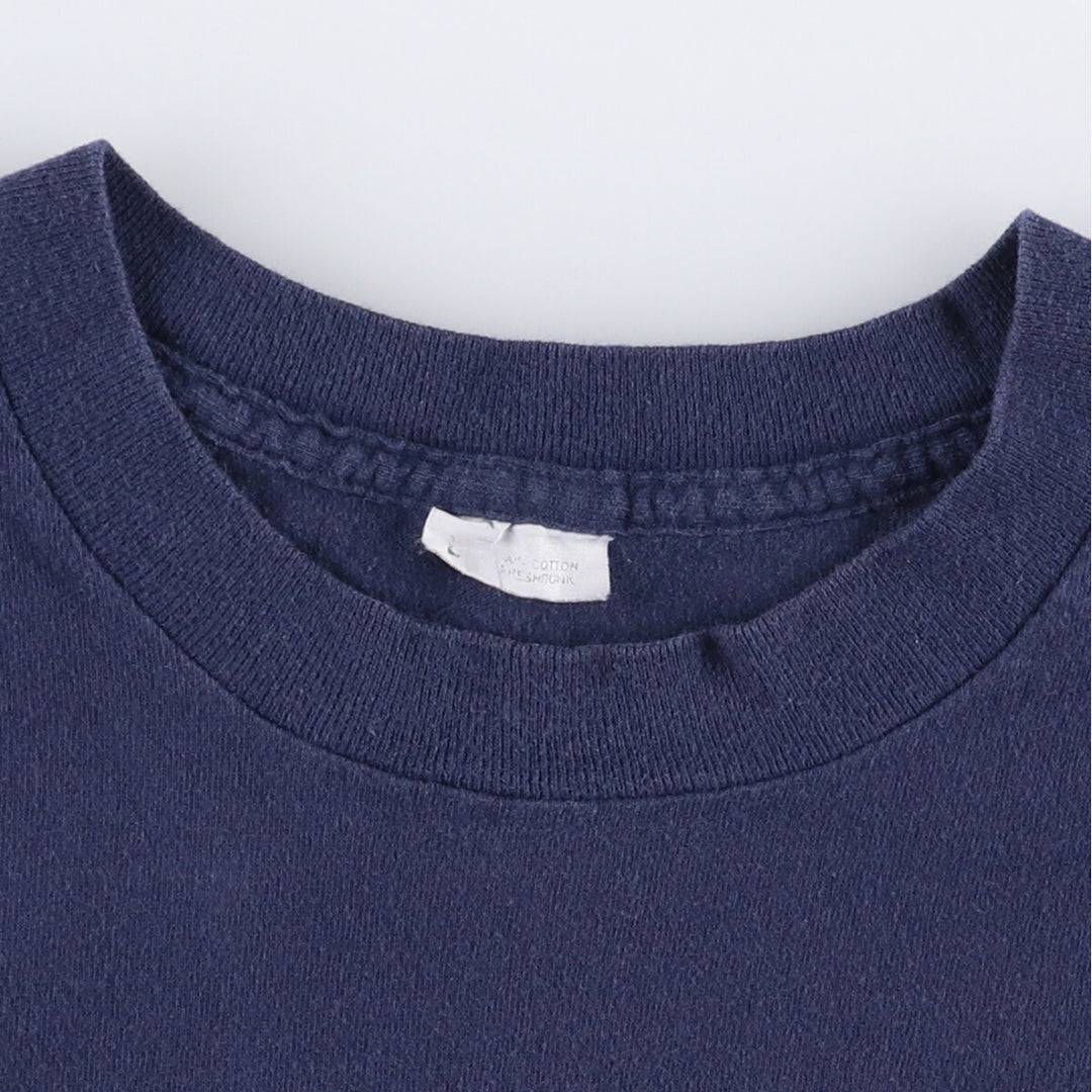 Vintage plain pocket T-shirt, men's size L cotton navy blue type Vintage Second Hand