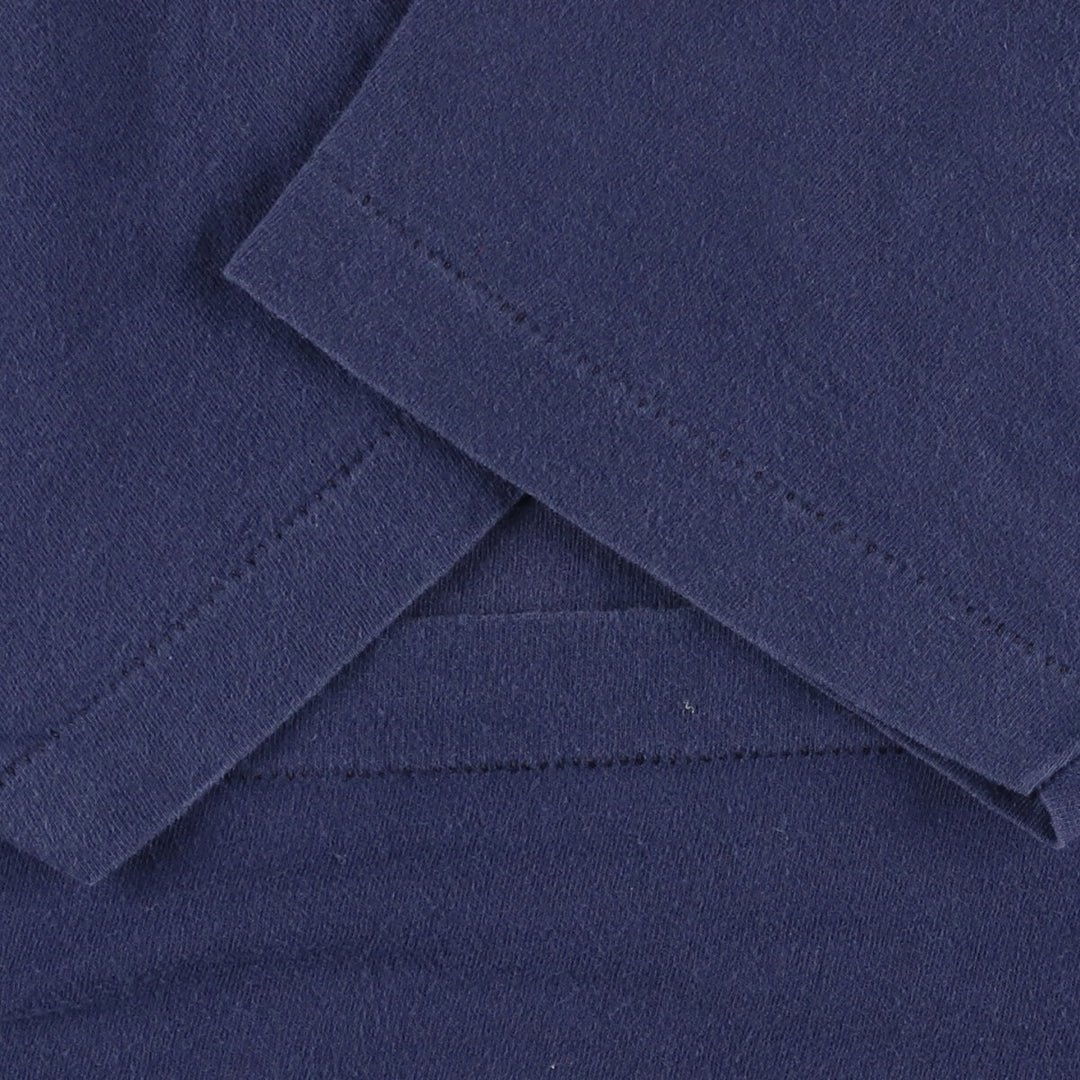 Vintage plain pocket T-shirt, men's size L cotton navy blue type Vintage Second Hand