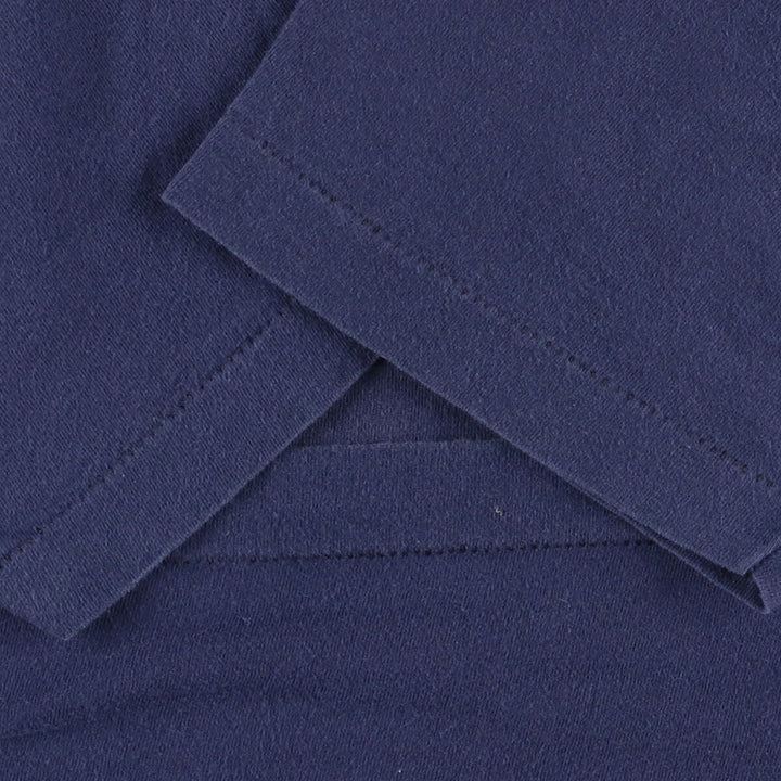 Vintage plain pocket T-shirt, men's size L cotton navy blue type Vintage Second Hand