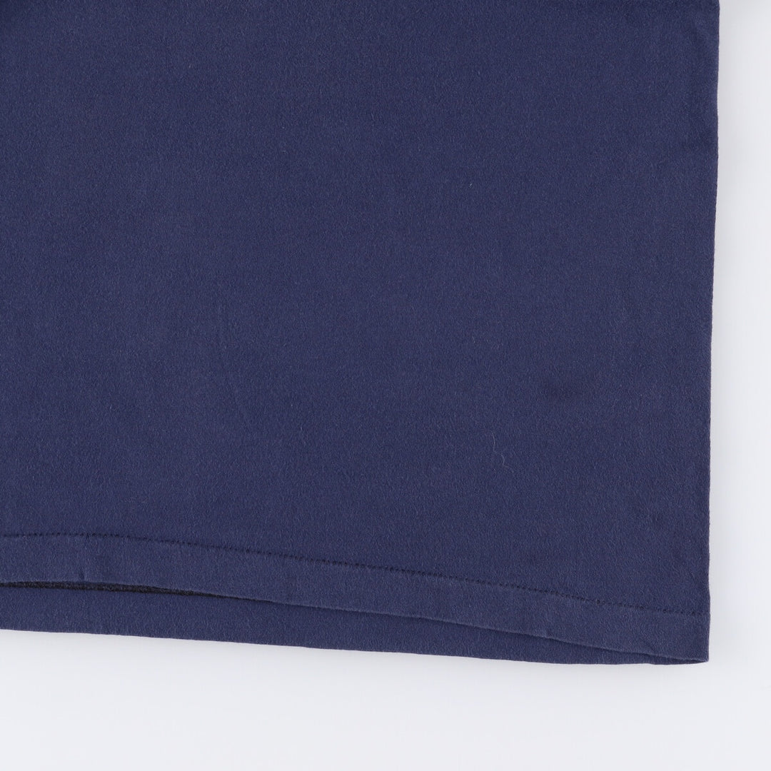 Vintage plain pocket T-shirt, men's size L cotton navy blue type Vintage Second Hand