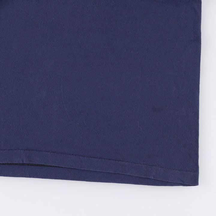Vintage plain pocket T-shirt, men's size L cotton navy blue type Vintage Second Hand