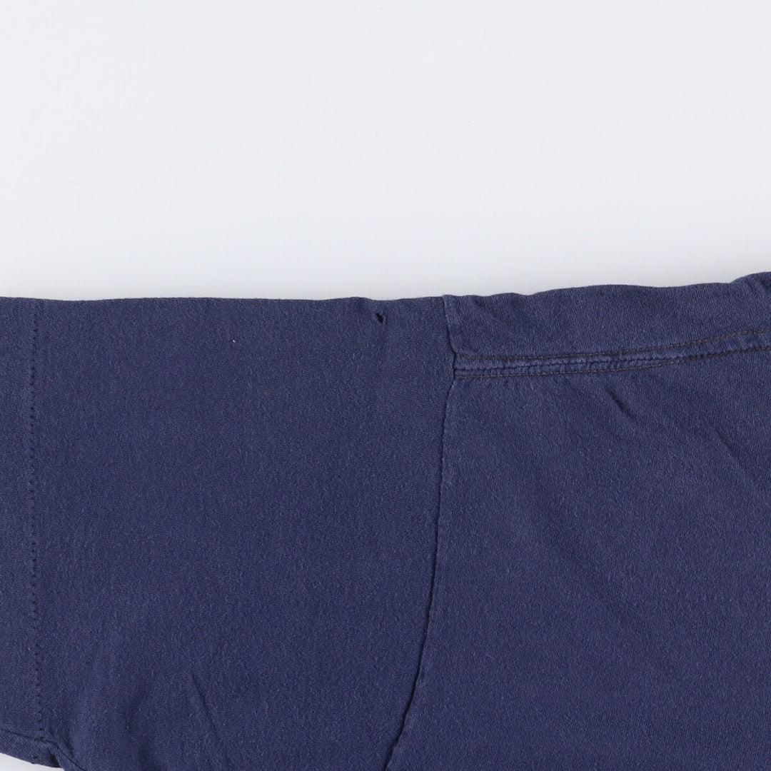 Vintage plain pocket T-shirt, men's size L cotton navy blue type Vintage Second Hand
