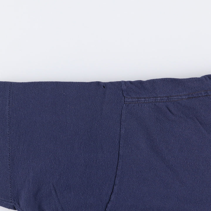 Vintage plain pocket T-shirt, men's size L cotton navy blue type Vintage Second Hand