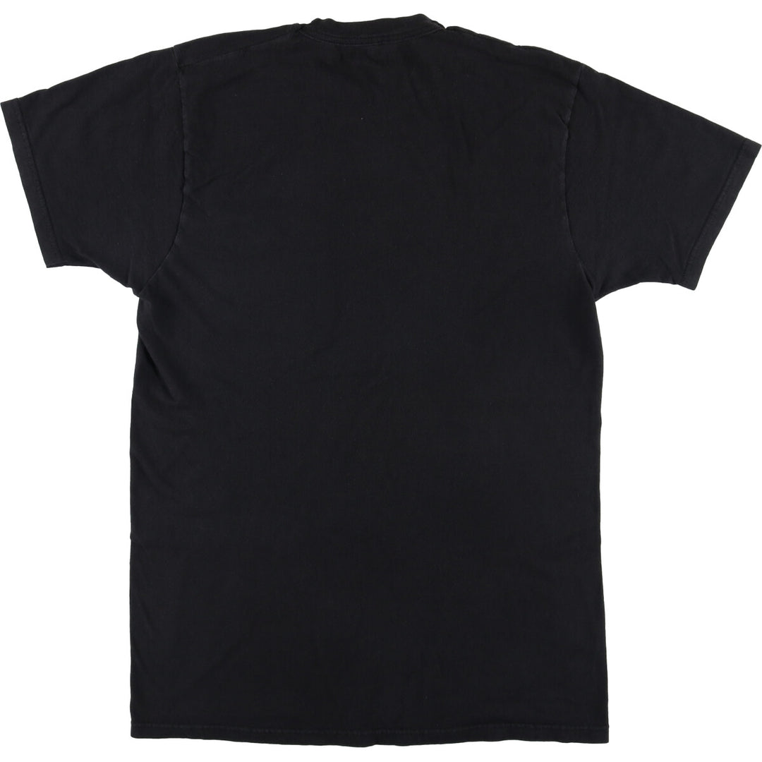 Fruit of the Loom Plain Pocket T-Shirt, Men's Size L cotton black type Vintage Second Hand