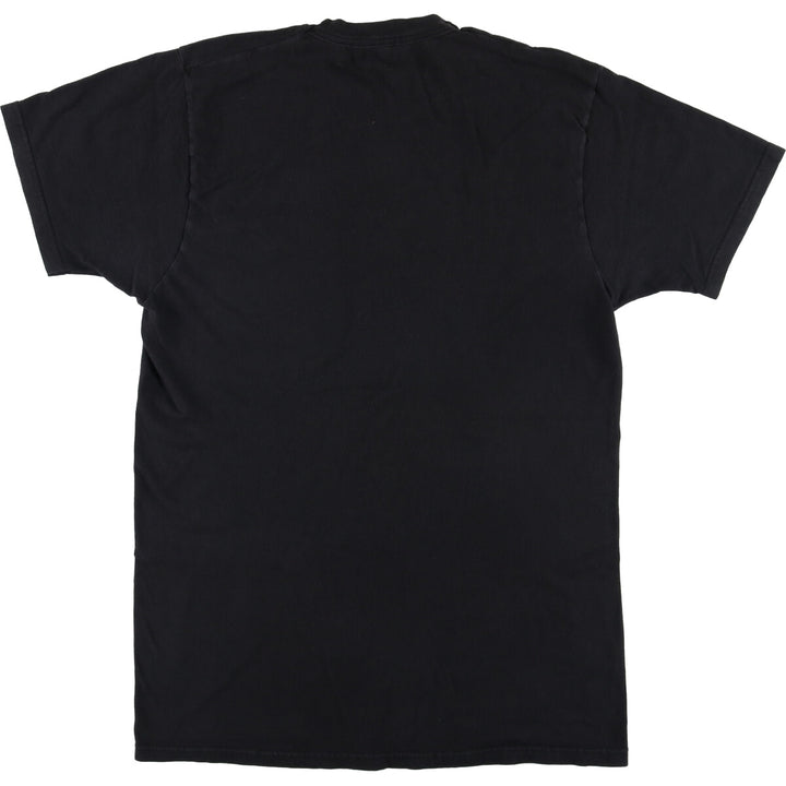 Fruit of the Loom Plain Pocket T-Shirt, Men's Size L cotton black type Vintage Second Hand