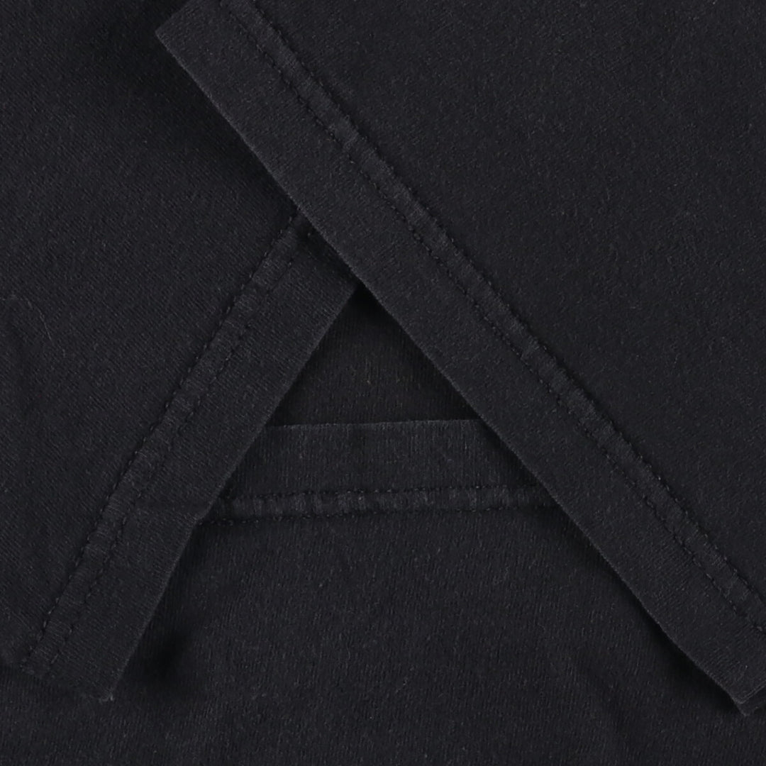 Fruit of the Loom Plain Pocket T-Shirt, Men's Size L cotton black type Vintage Second Hand