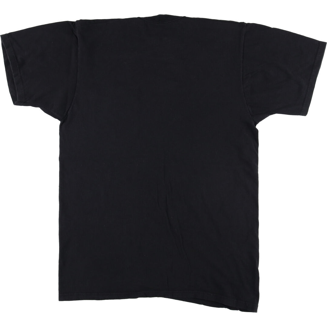 Fruit of the Loom Plain Pocket T-Shirt, Men's Size L cotton black type Vintage Second Hand