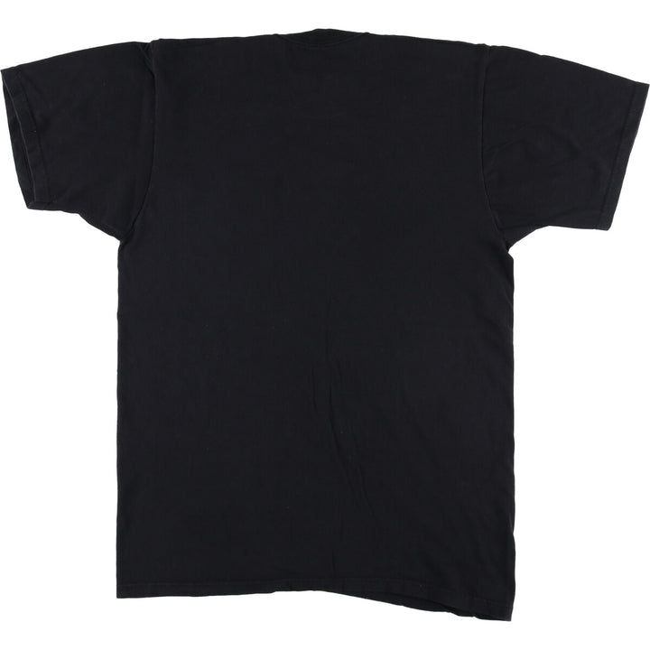Fruit of the Loom Plain Pocket T-Shirt, Men's Size L cotton black type Vintage Second Hand