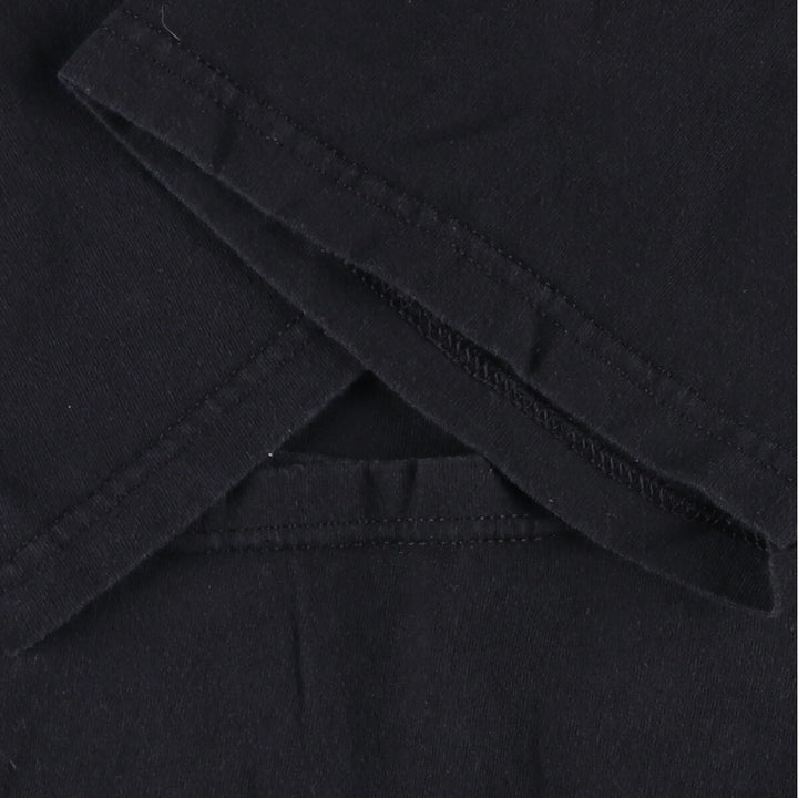 Fruit of the Loom Plain Pocket T-Shirt, Men's Size L cotton black type Vintage Second Hand