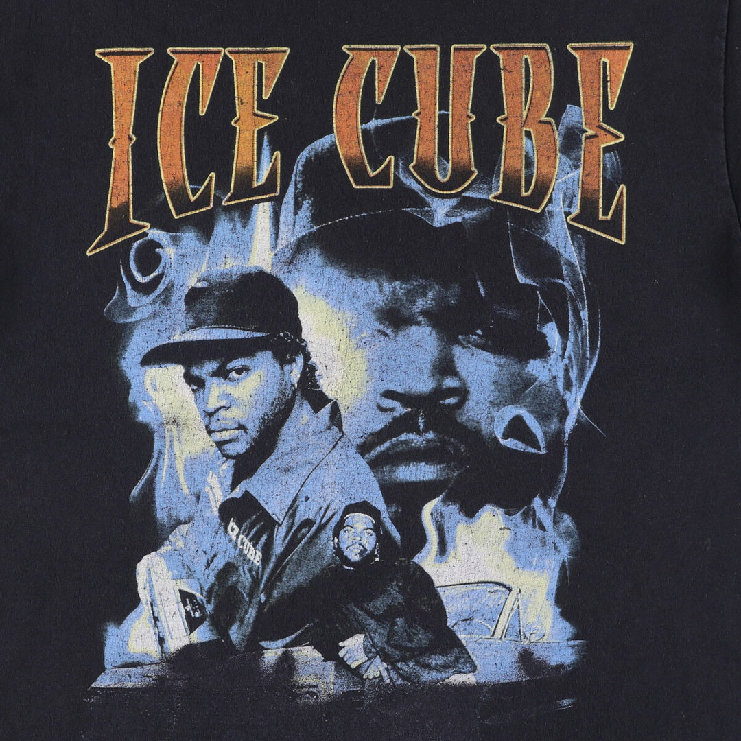 ICE CUBE Rap T-shirt, Men's M size cotton black type Vintage Second Hand