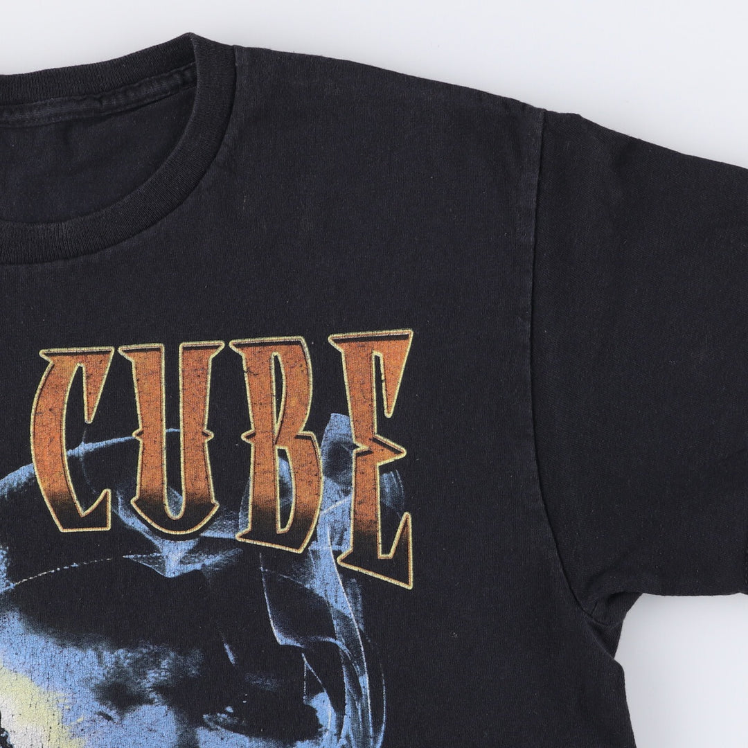 ICE CUBE Rap T-shirt, Men's M size cotton black type Vintage Second Hand