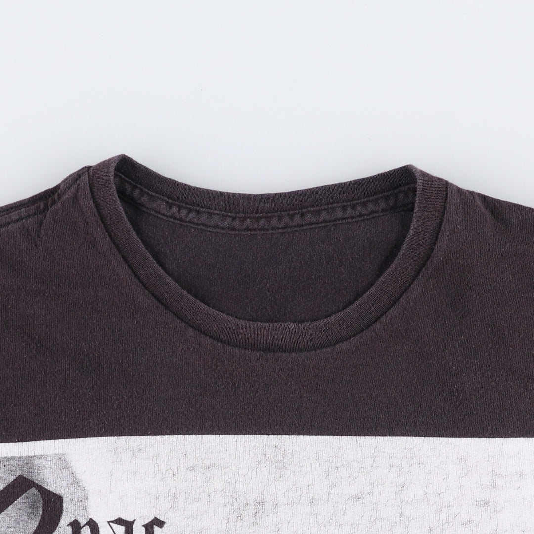 2pac Rap T-shirt, Men's M size cotton black type Vintage Second Hand