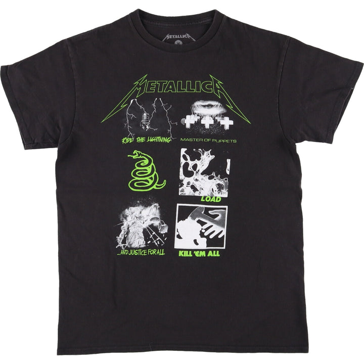 METALLICA Metallica Band T-shirt Band T Men's M size cotton black type Vintage Second Hand