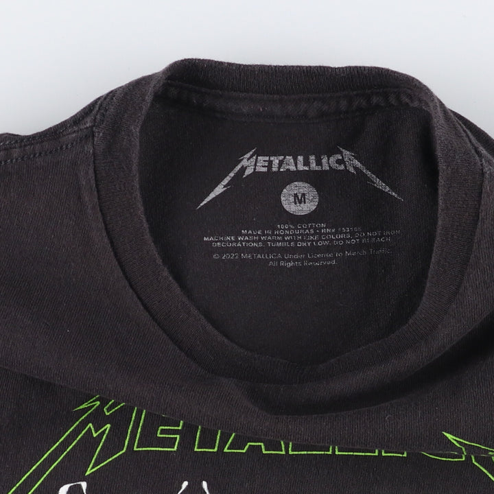 METALLICA Metallica Band T-shirt Band T Men's M size cotton black type Vintage Second Hand