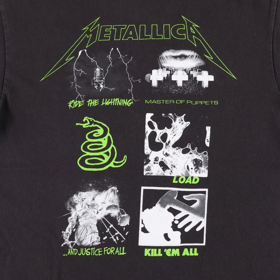METALLICA Metallica Band T-shirt Band T Men's M size cotton black type Vintage Second Hand