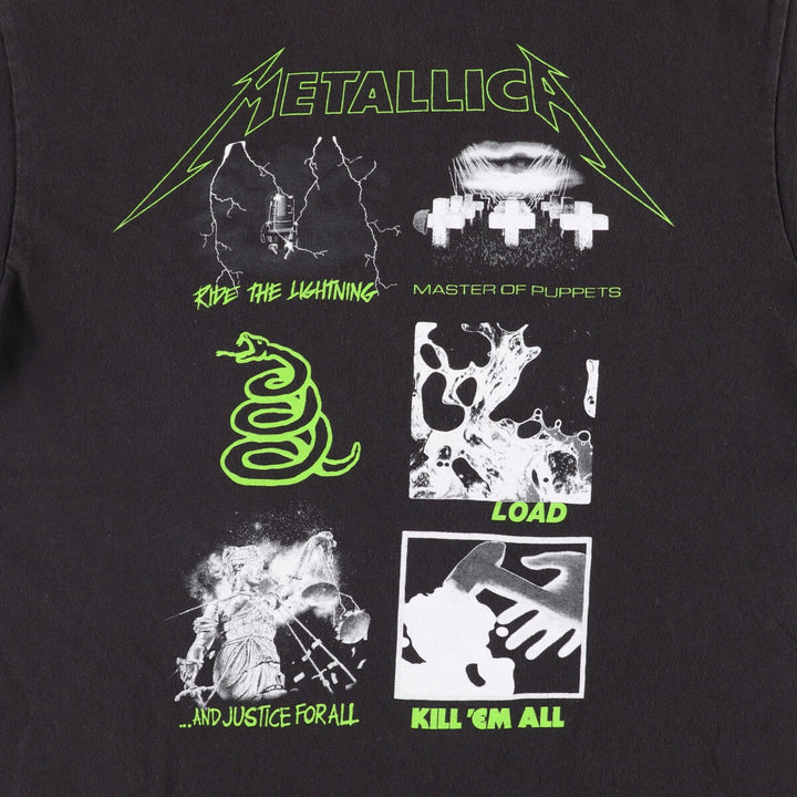 METALLICA Metallica Band T-shirt Band T Men's M size cotton black type Vintage Second Hand